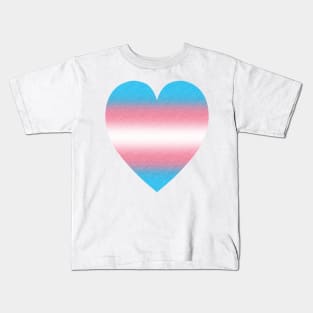 Gradient Trans Pride Heart Kids T-Shirt